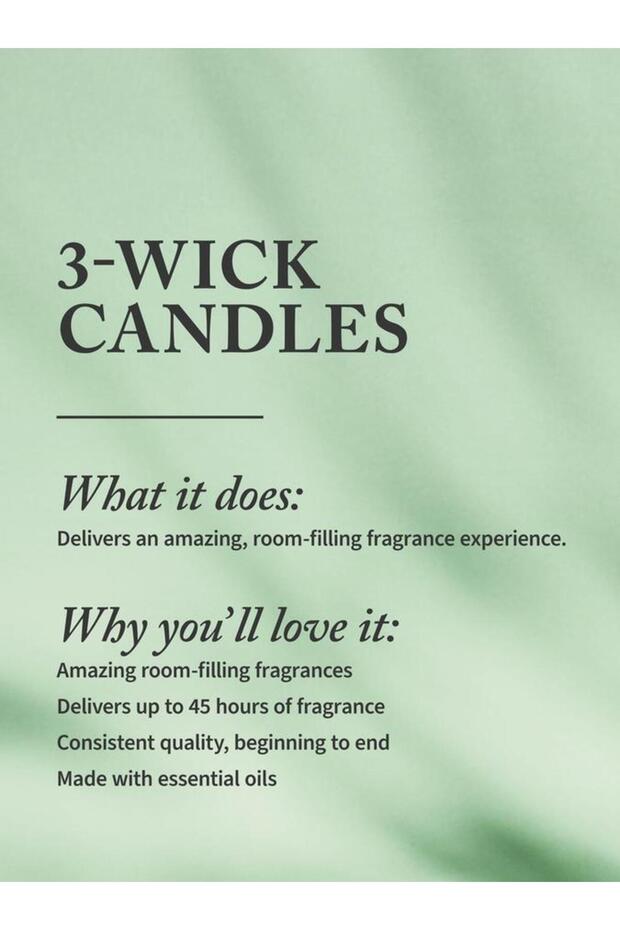 A dense candle made of mahogany and teak with three wicks - 2