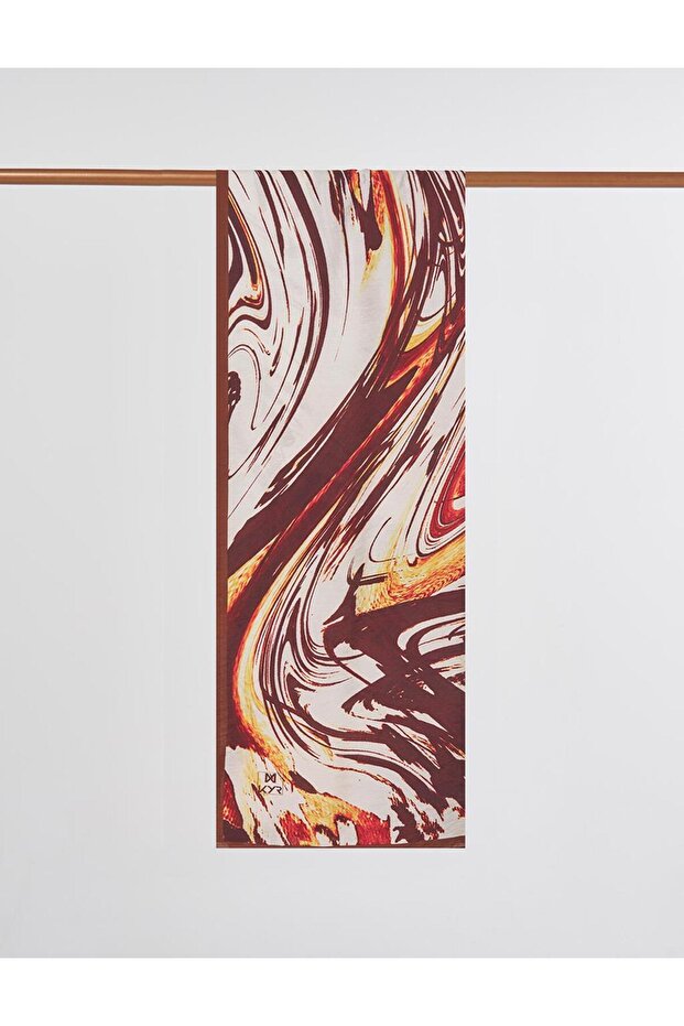 Brush Pattern Shawl Brown