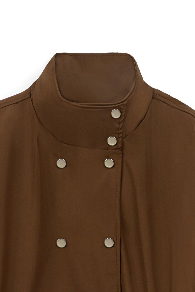 Brown snap-closure jacket - 3