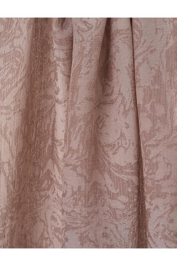 Brush Pattern Floş Shawl Beige - 2