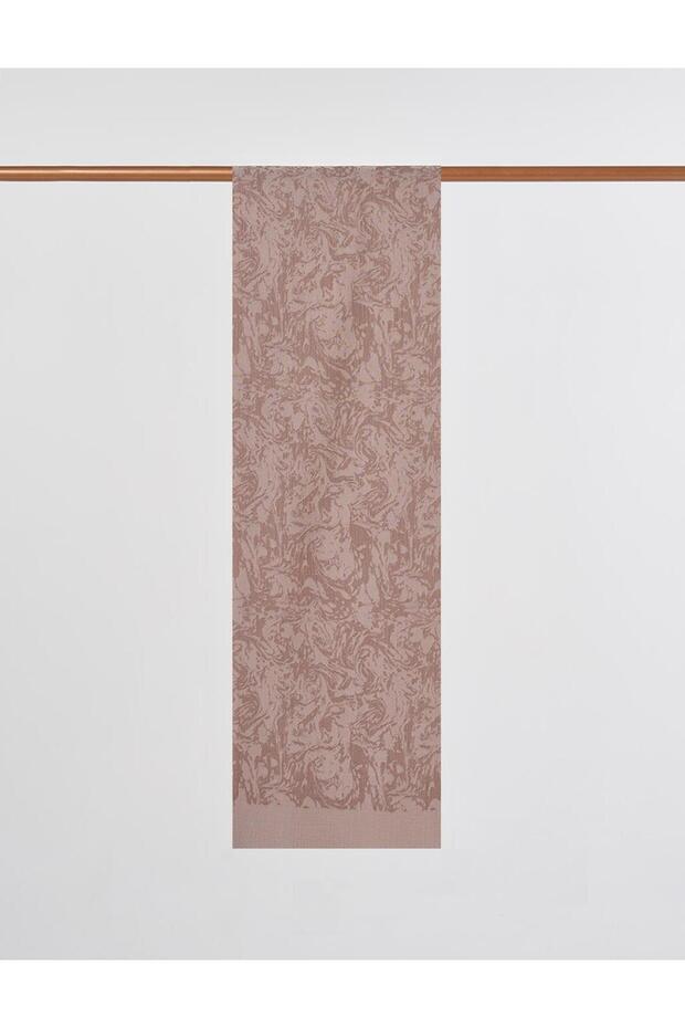 Brush Pattern Floş Shawl Beige - 1
