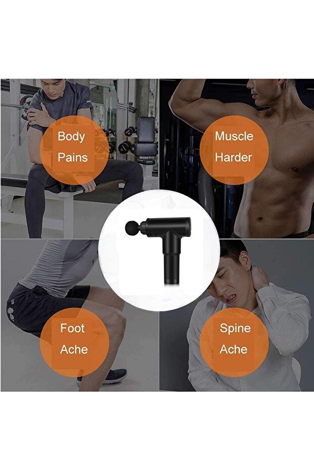 Electric Muscle Massage Gun (4 Heads) - Portable Handheld Deep Tissue