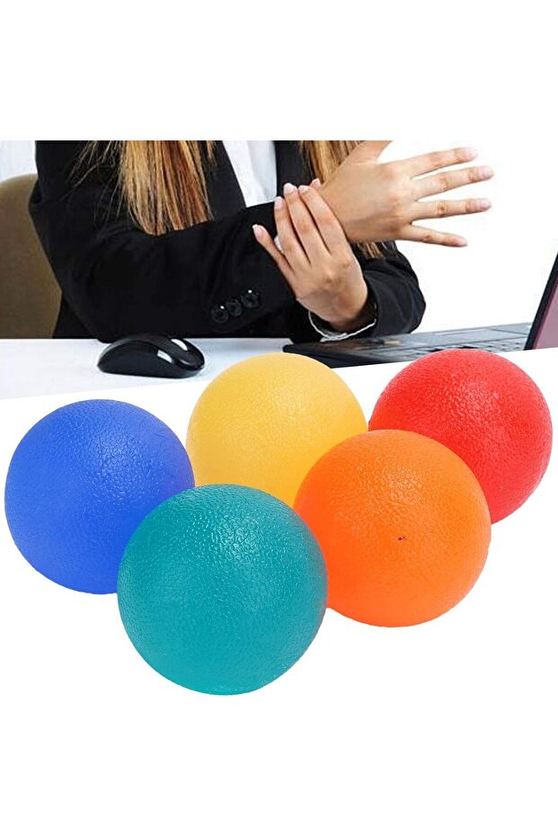 Hand Grip Strength Trainer, Stress Relief Balls, Hand Exercise - 3 Pcs