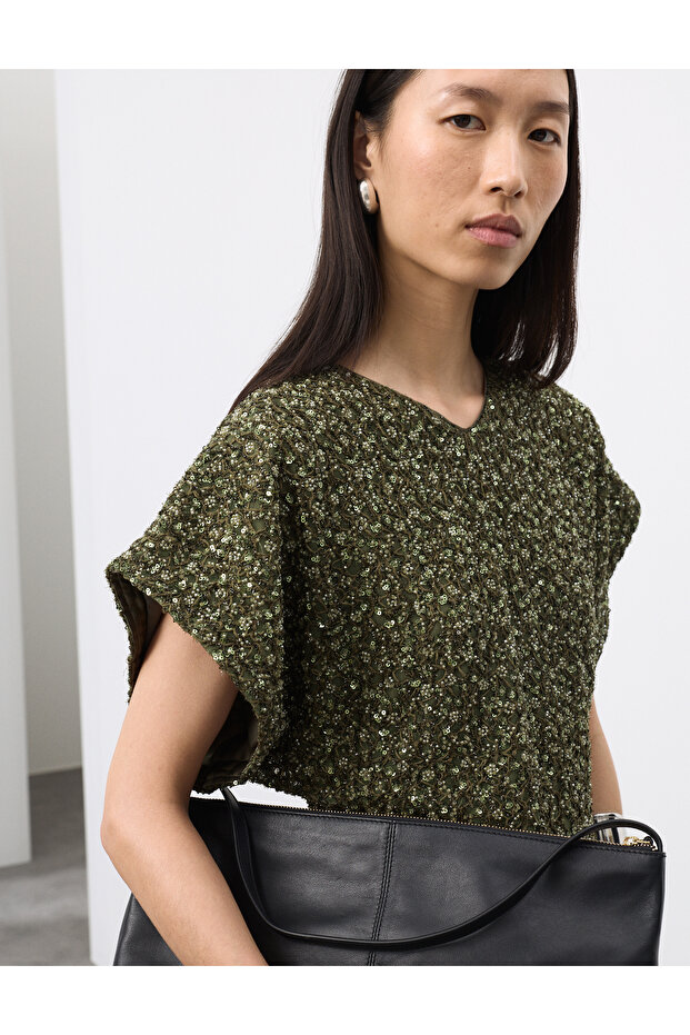 Işıltılı Mini Elbise - 6