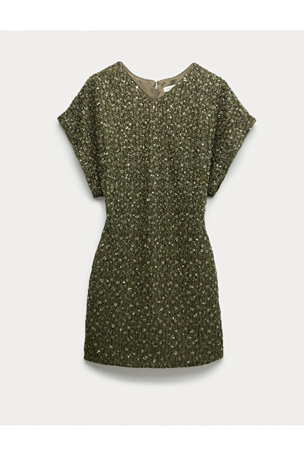 Işıltılı Mini Elbise - 3