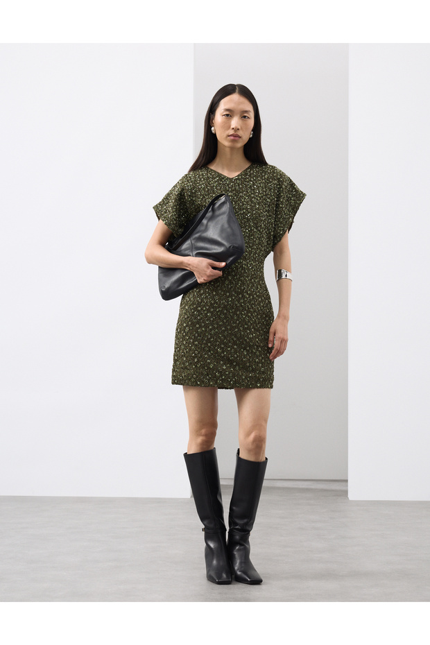 Işıltılı Mini Elbise - 5