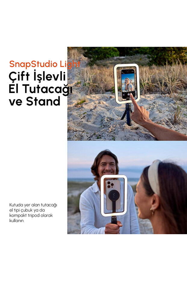 SnapStudio Light Manyetik LED Ring Işık, Stone - 6