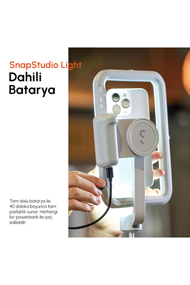 SnapStudio Light Manyetik LED Ring Işık, Stone - 4