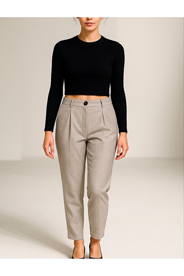 Modern Cut Draped Carrot Pants