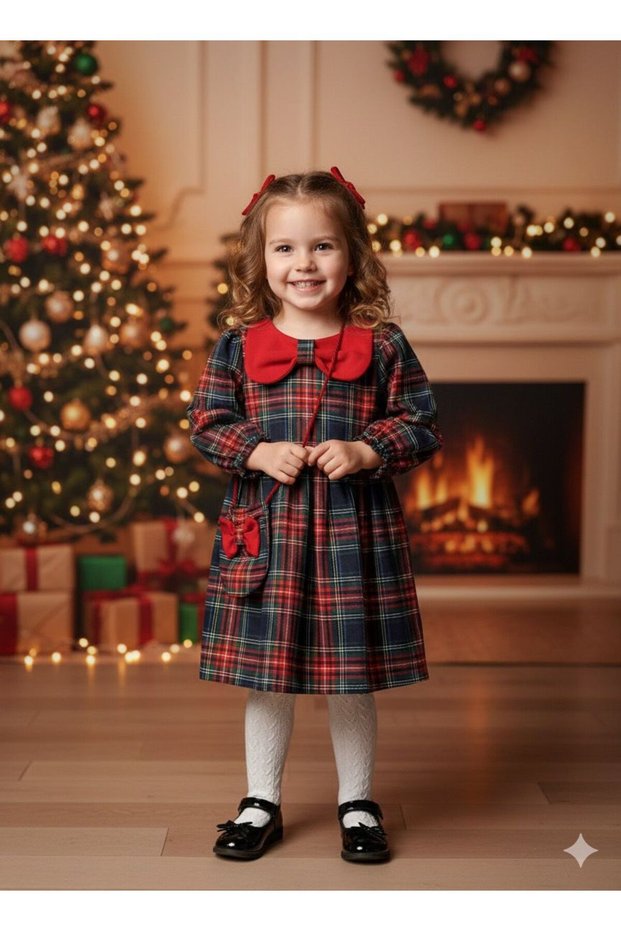 New Year Concept Bag + Children's Dress Plaid
