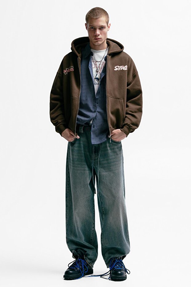 STWD Madrid fermuarlı kapüşonlu sweatshirt - 2