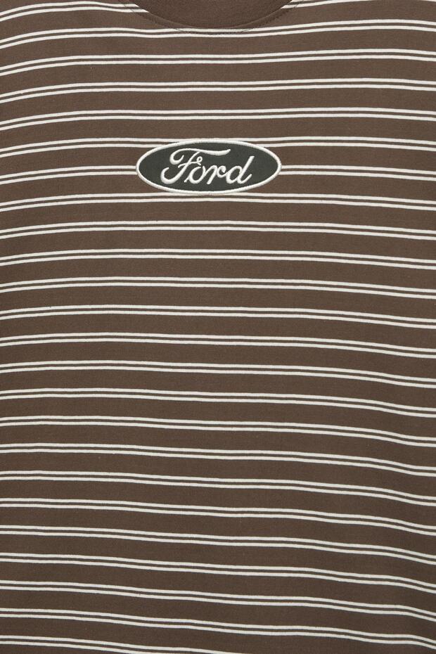 Ford çizgili t-shirt - 5