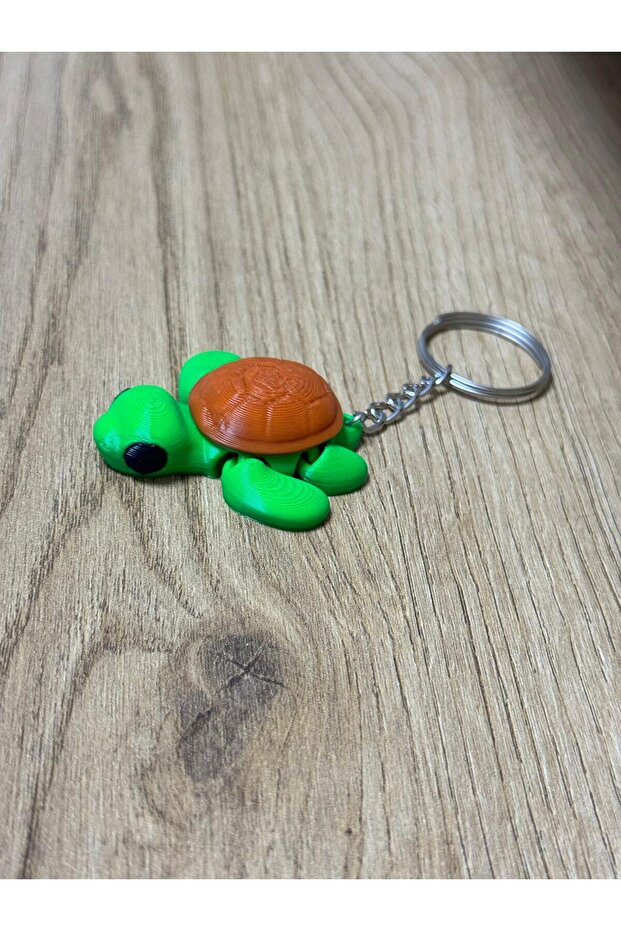 سلسلة مفاتيح على شكل سلحفاة ثلاثية الأبعاد - 1
