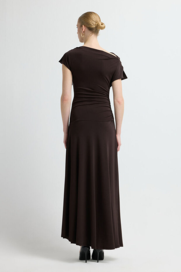 Büzgülü Örme Elbise - 5