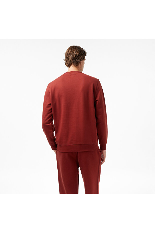 Baskılı Erkek Bordo Sweatshirt - 2