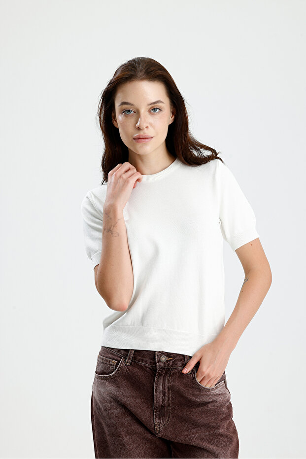 Kısa Kol Kadın Triko - 8