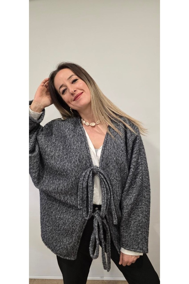 KIRÇILLI ÖNDEN BAĞLAMALI CEKET - 7