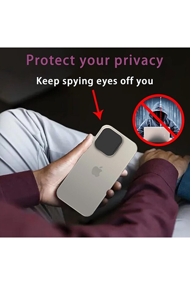 Phone Camera Lens Cover, 2Pcs Webcam Cover Compatible for iPhone 15 Pro/15 Pro Max -