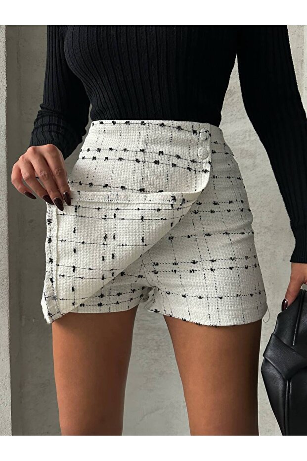 ŞORT ETEK KREM - 1