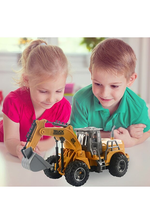 Pitikot® RC Remote Control Toy Excavator, with Front Loader Bucket, 360° Rotation, 1:30 Scale - 4