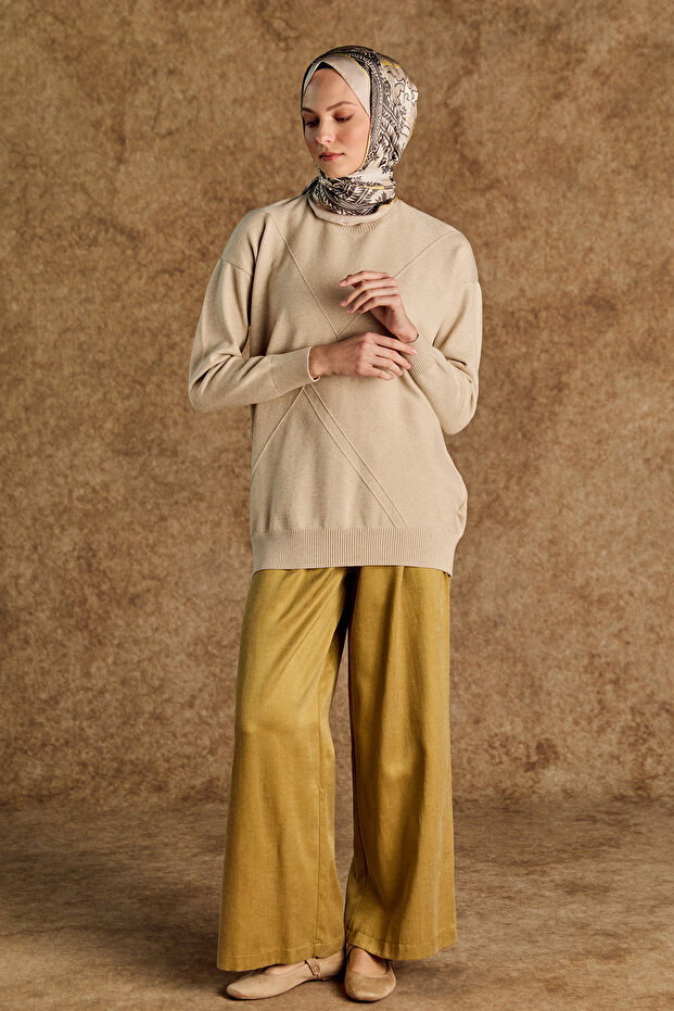 Parçalı Triko Tunik - 1