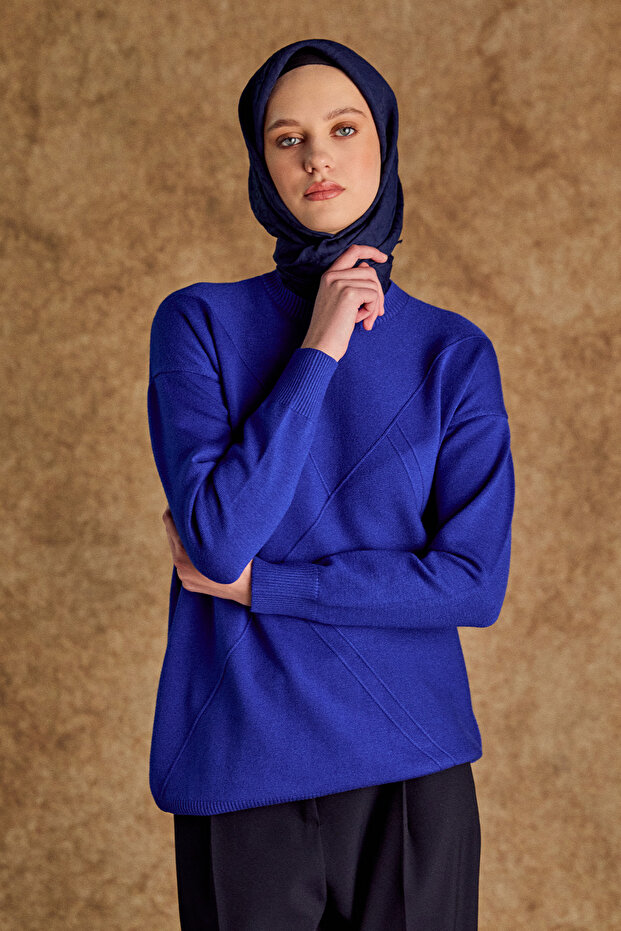 Parçalı Triko Tunik - 2