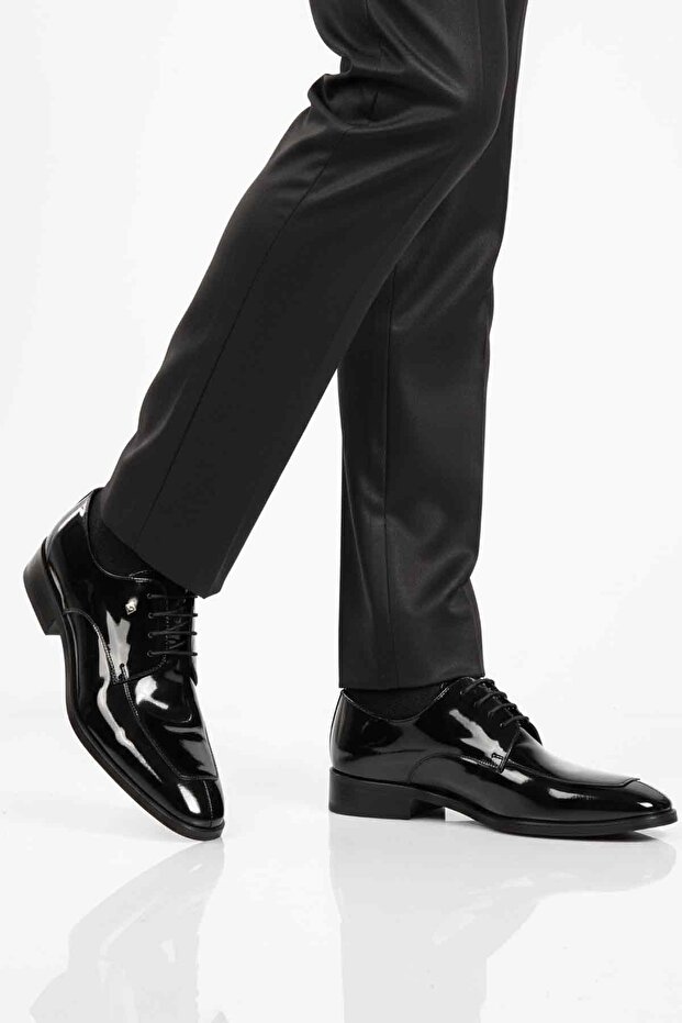 Black Patent Leather Genuine Leather Men's Classic Shoes 3265 m