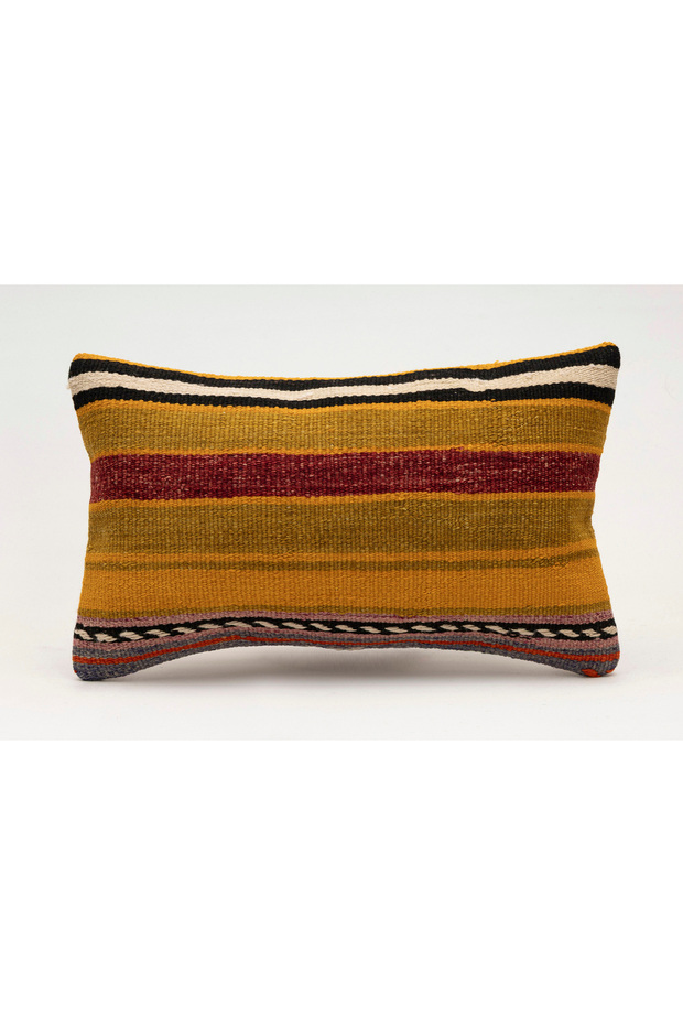 Vintage Throw Pillow Cover Made from Handmade Rug, Wool, 30X50 cm