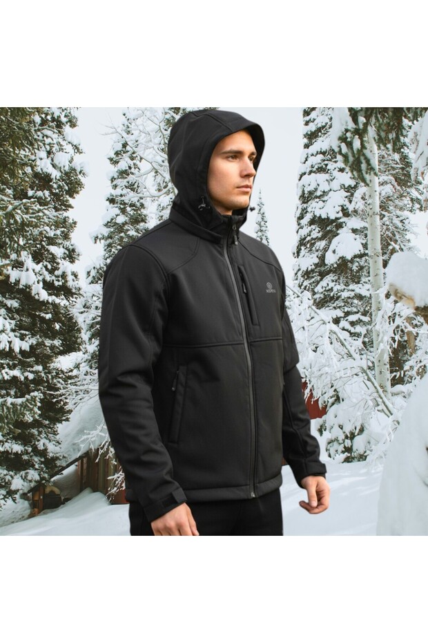 North Softshell Mont - Siyah - 2