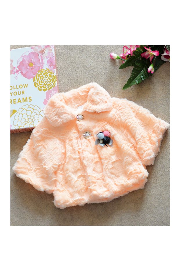 Orange fur jacket