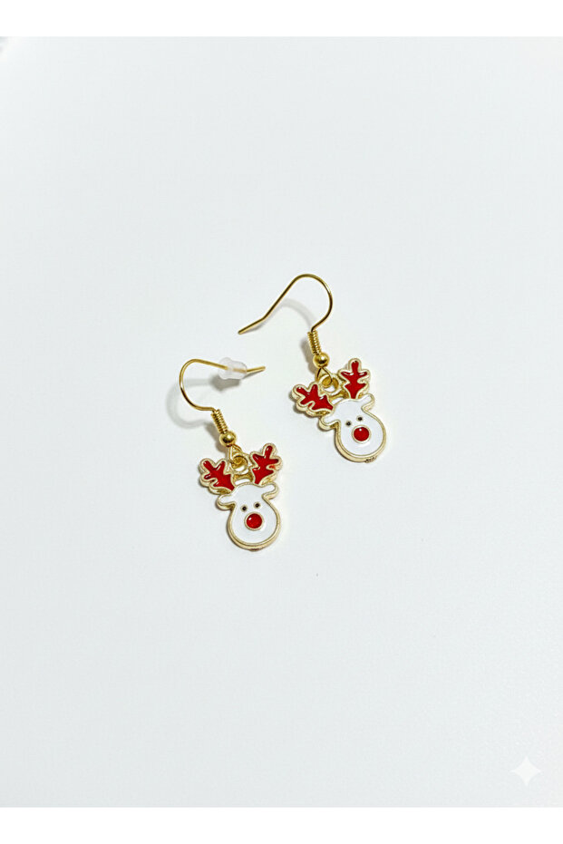 Yılbaşı Figürleri Mineli Küpe - 2