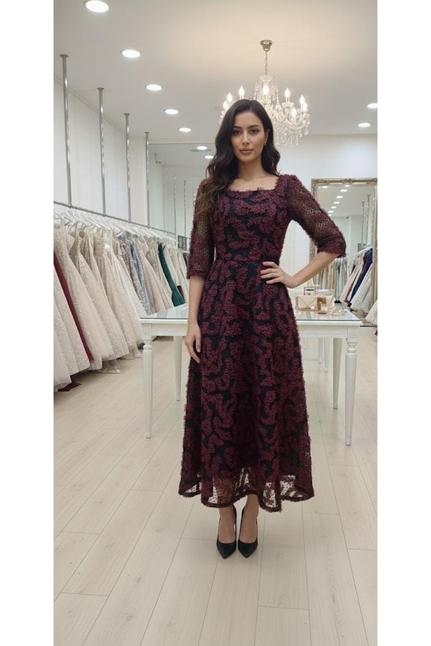 فستان سهرة ورود مع ترتر بلمسة مميزه