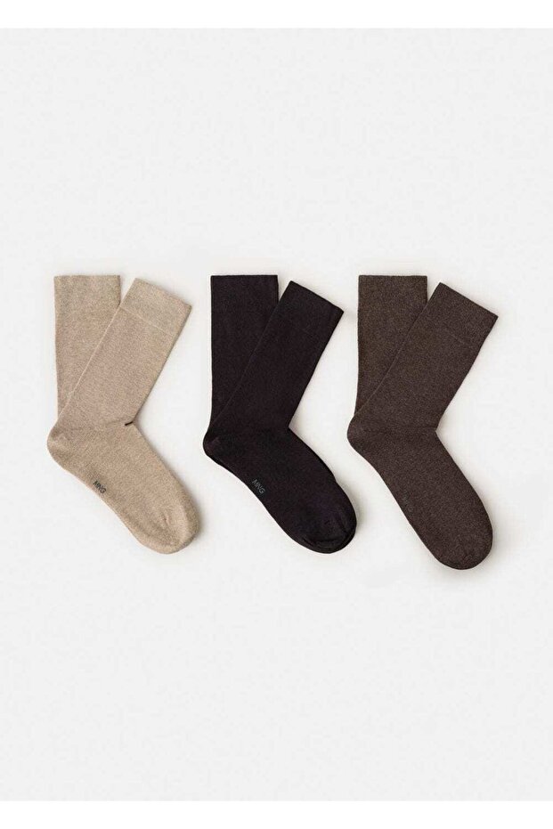 3'lü pamuklu çorap - 1
