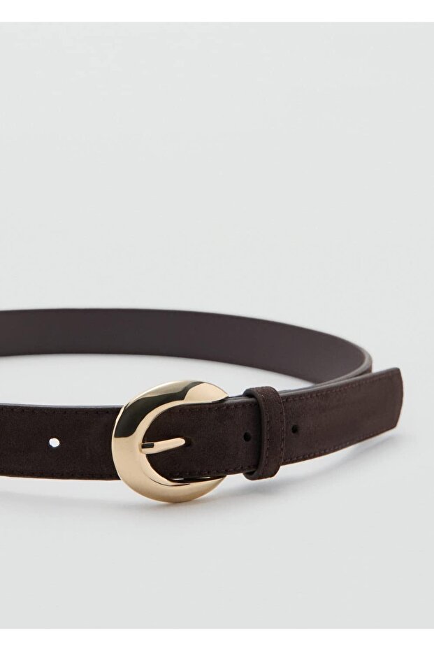 Oval tokalı deri kemer - 1