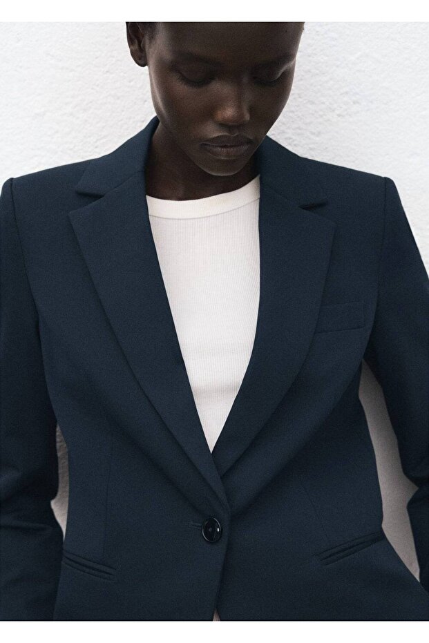 Dar kesim blazer ceket - 5