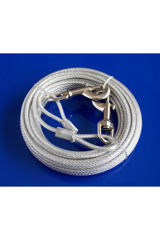 Dog Steel Garden Tying Rope Gray-5 mm 9 Mt