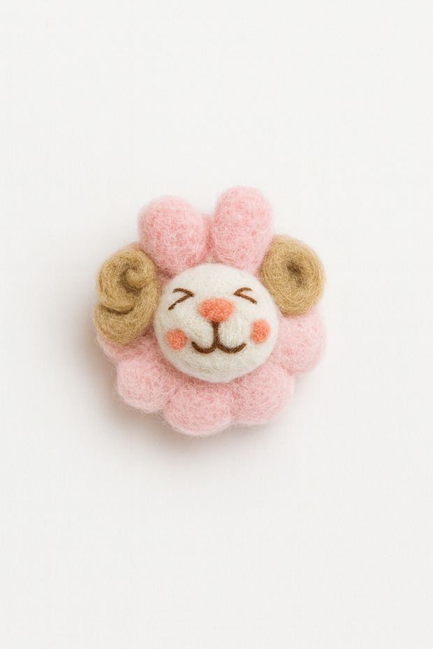 Handmade Felt Figure Brooch Buckle Crown Ornament – Cute Felt Accessory 24