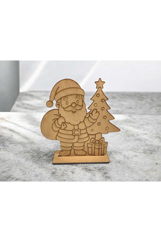 5 Pieces Christmas Ornament, Santa Claus, Wooden Painting, Activity School Course Activity Set