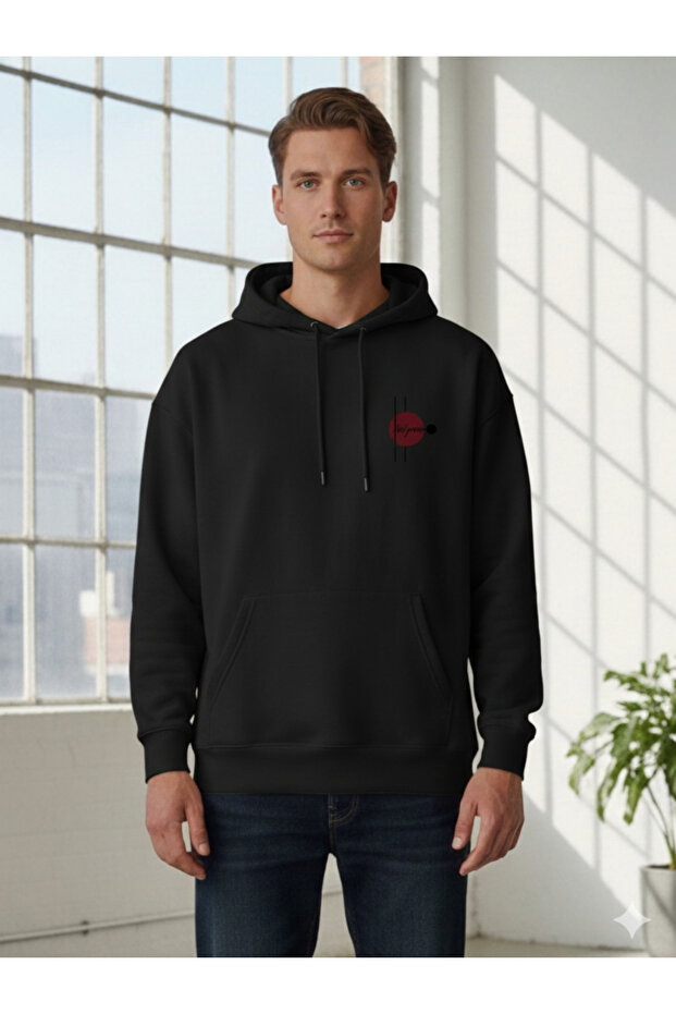 Sweatshirt Oversize Minimalist Baskılı