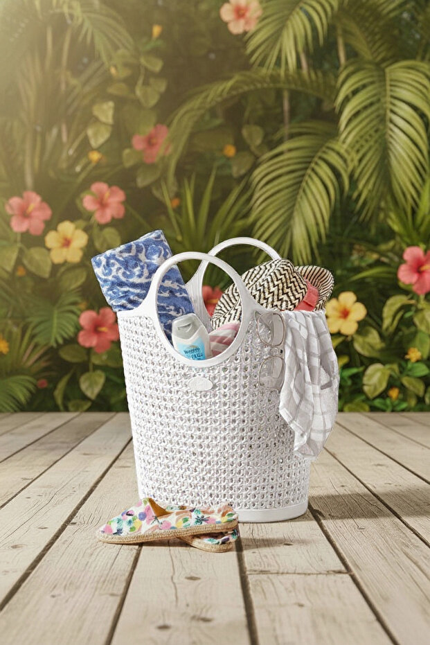Silicone Flexible Multi-Purpose Basket, Bag Organizer, Suitable for Indoor and Outdoor Use
