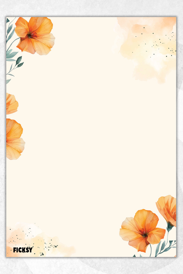 Flower Note Paper - A5 Size - 50 Sheets - Notepad - Memopad - Memo Pad - To Do List - 1
