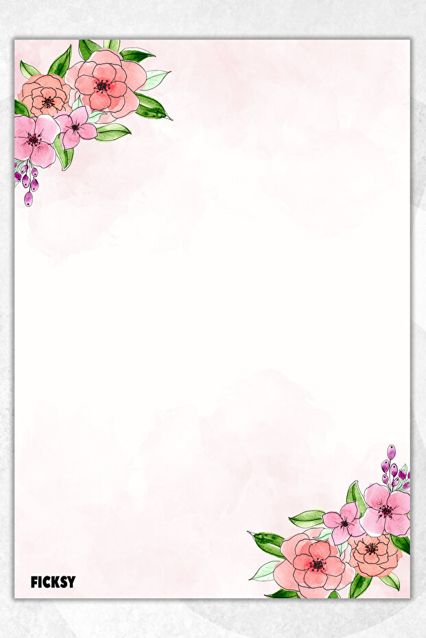 Flower Note Paper - A5 Size - 50 Sheets - Notepad - Memopad - Memo Pad - To Do List - 1