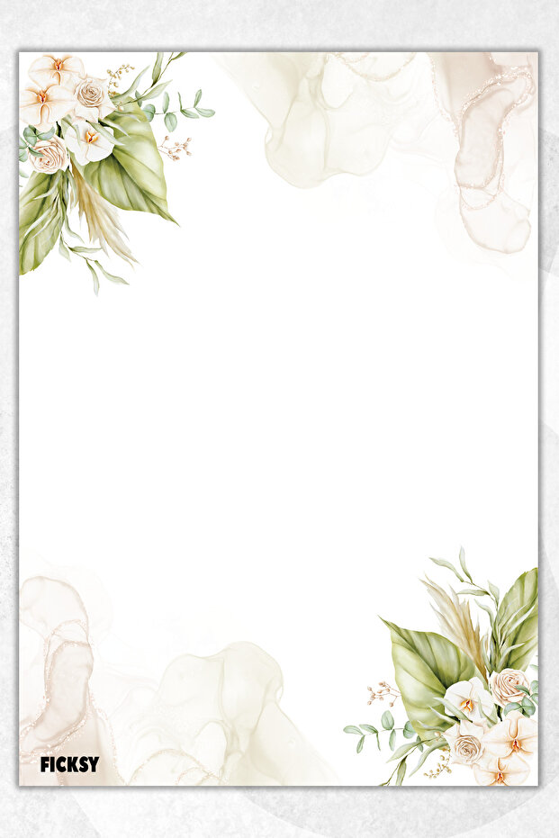 Flower Note Paper - A5 Size - 50 Sheets - Notepad - Memopad - Memo Pad - To Do List - 1