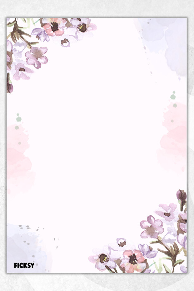 Flower Note Paper - A5 Size - 50 Sheets - Notepad - Memopad - Memo Pad - To Do List - 1