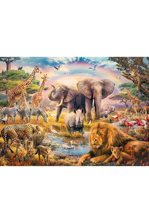 Wild Animals Puzzle, 100 Pieces - 1