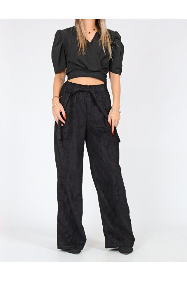 Pants, Black - 1