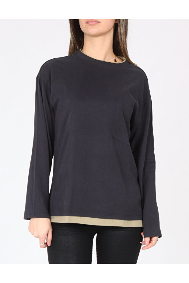 Blouse, Dark gray - 1