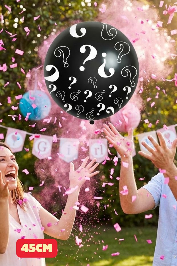 Girl Pink Gender Confetti Balloon Baby Shower Party Gender Reveal Gender Party Supplies