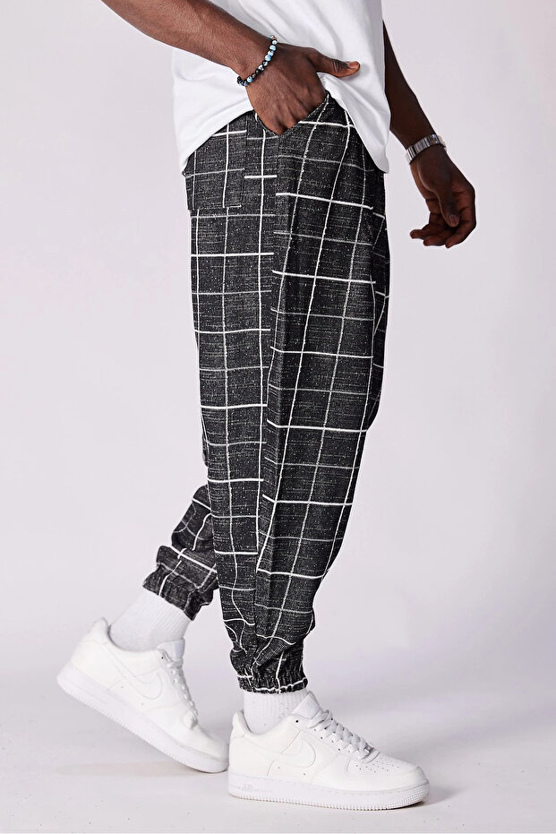 بنطلون شالوار منقوش بخصر مطاطي - 3