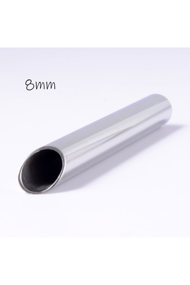 8mm (0g) 1PC Stainless Steel Piercing Needle Receiving Tube Holder Body Jewelry Piercing Receiver Ho
